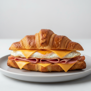 Buttery Croissant Ham, Egg and Cheese