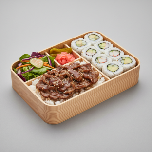California Roll Beef Teriyaki Bento Lunch California Roll Beef Teriyaki Bento Lunch