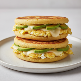 Breakfast Arepa Sandwiches Breakfast Arepa Sandwiches