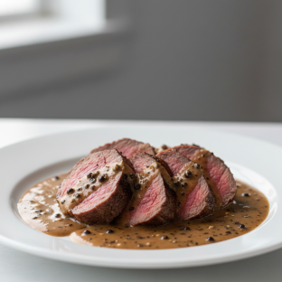 Roasted Beef Tenderloin with Au Poivre