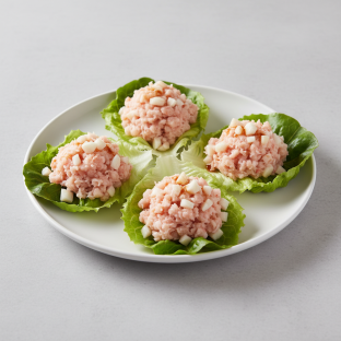 Prawns Minced with Water Chestnuts Lettuce Wrap (4 Pieces) Prawns Minced with Water Chestnuts Lettuce Wrap (4 Pieces)