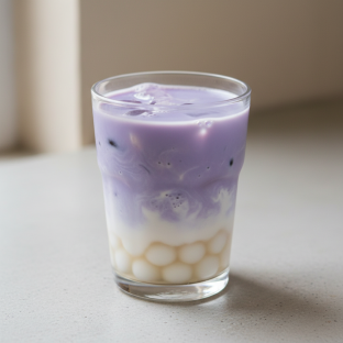 Ube Rice Mochi Fresh Milk Ube Rice Mochi Fresh Milk