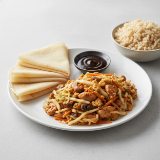 Moo Shu Chicken with Brown Rice Dinner Moo Shu Chicken with Brown Rice Dinner