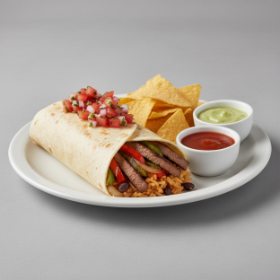 Beef Fajitas Burrito