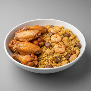 8 Wings with House Fried Rice 8 Wings with House Fried Rice