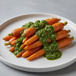 Spiced Roasted Carrots with Chimichurri Drizzle Spiced Roasted Carrots with Chimichurri Drizzle