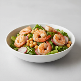 Chickpea Fresh Garden Salad — Shrimp Chickpea Fresh Garden Salad — Shrimp