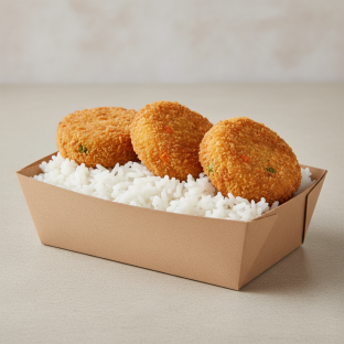 Veggie Croquette with Rice Box