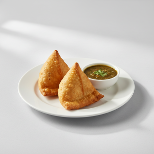 Samosa and Chutney (2 Pieces) Samosa and Chutney (2 Pieces)