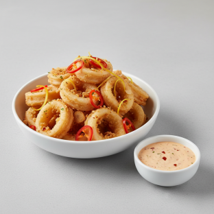 Calamari with Chili Lime Dip Calamari with Chili Lime Dip