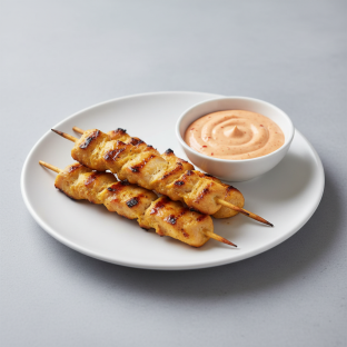 Chicken Satay with Mayo Sriracha Chicken Satay with Mayo Sriracha