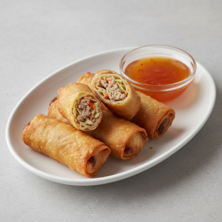 Pork Egg Rolls with Sweet and Sour Sauce Pork Egg Rolls with Sweet and Sour Sauce