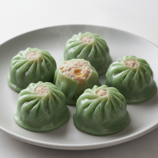 Steamed Green Pork Soup Dumplings Steamed Green Pork Soup Dumplings