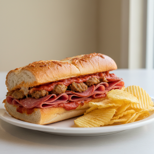 All Meat Pizza Sandwich