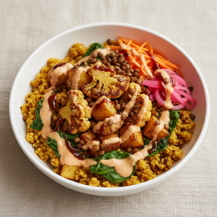 Spiced Cauliflower and Quinoa Bowl Spiced Cauliflower and Quinoa Bowl