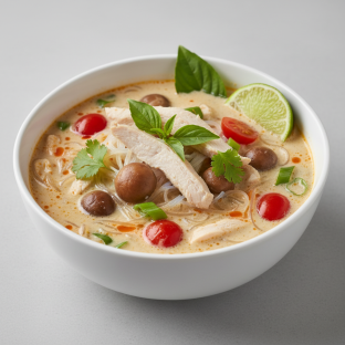 Tom Khai Gai Soup with Glass Noodles Tom Khai Gai Soup with Glass Noodles