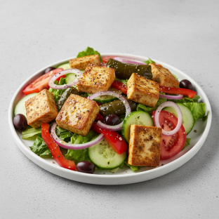 Vegan Greek Salad With Tofu (no Dairy) Vegan Greek Salad With Tofu (no Dairy)
