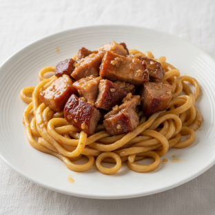Honey Pork Shoulder Garlic Noodles Honey Pork Shoulder Garlic Noodles