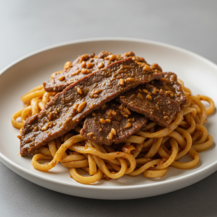 Satay Beef Garlic Noodles Satay Beef Garlic Noodles