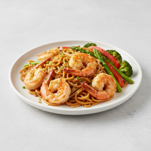 Lemongrass Prawns Garlic Noodles Lemongrass Prawns Garlic Noodles