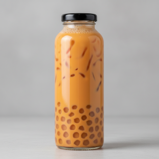 Thai Tea With Agar Boba (bottled) Thai Tea With Agar Boba (bottled)