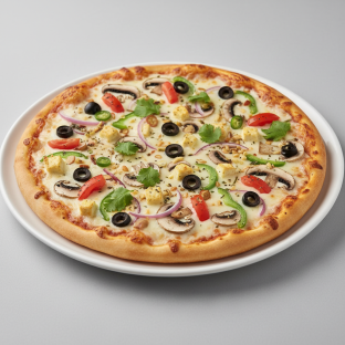 Indian Garlic Veggie or Paneer Pizza