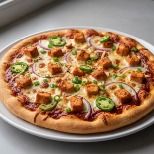 Halal Manchurian Pizza