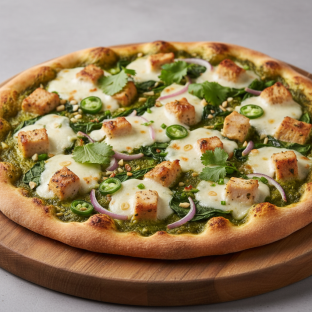 Halal Pesto Pizza
