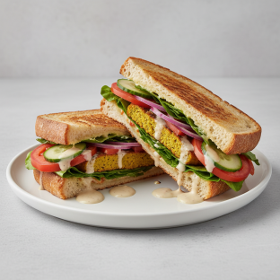 Falafel Veggie Panini Falafel Veggie Panini