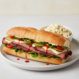 French Roll Sandwich with Apple Coleslaw French Roll Sandwich with Apple Coleslaw