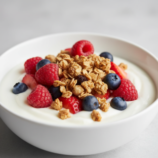 Greek Yogurt with Fresh Berries and Granola Greek Yogurt with Fresh Berries and Granola