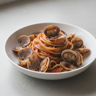 Linguini with Clams and Red Wine Sauce Linguini with Clams and Red Wine Sauce