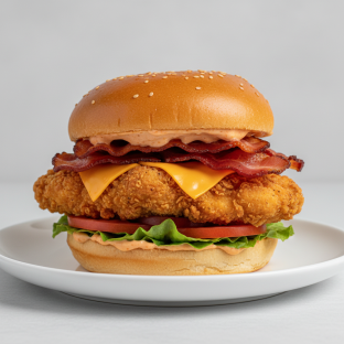 Crispy Chicken Club Burger Crispy Chicken Club Burger