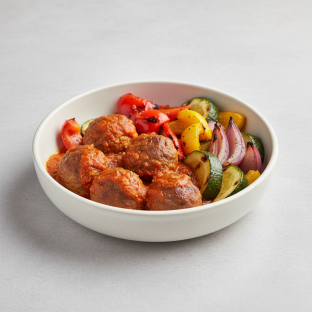 Mediterranean Meatballs and Veggies Bowl Mediterranean Meatballs and Veggies Bowl
