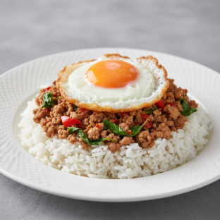 Kra Prao with Fried Egg Kra Prao with Fried Egg