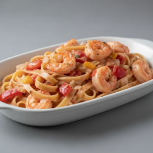 Fettuccine Prawns Tray Fettuccine Prawns Tray