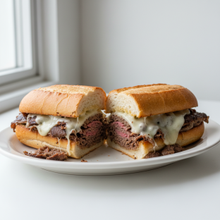 Half Beef Cheesesteak Half Beef Cheesesteak