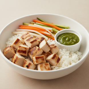 Gluten Free Chicken Rice Bowl with Veggie Sauce Gluten Free Chicken Rice Bowl with Veggie Sauce