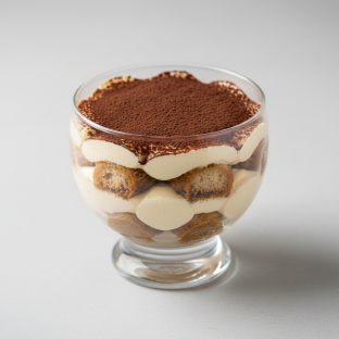 Tiramisu in a Glass Bowl