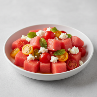 Greek Spring Watermelon Salad Greek Spring Watermelon Salad