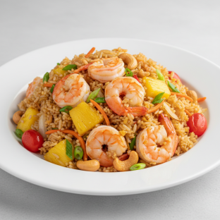 Pineapple Fried Rice with Prawns Pineapple Fried Rice with Prawns