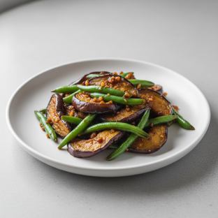 Stir-Fry Eggplant with Green Beans