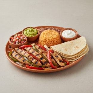 Grilled Chicken Flaming Fajitas