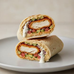 Chicken Schnitzel Wrap