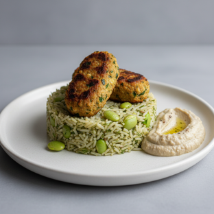 Vegetarian Green Rice Vegetarian Green Rice