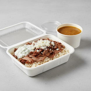 Greek Gyros with Rice Boxed Lunch Greek Gyros with Rice Boxed Lunch