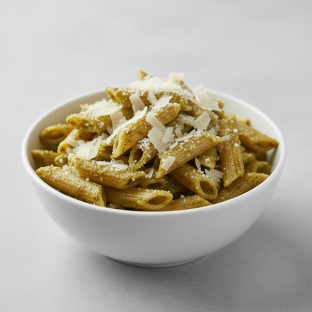 Gluten Free Penne With Pesto and Parmesan