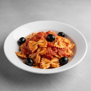 Bow Tie With Arrabiata and Olives