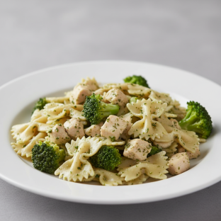 Bow Tie With Chicken Pesto and Broccoli