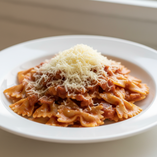 Bow Tie With Amatriciana and Parmesan